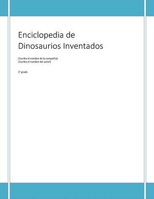 Enciclopedia de Dinosaurios Inventados