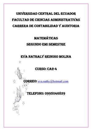 MATEMATICAS SEGUNDO EMI SEMESTRE