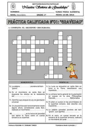 GUÍA DE  LA  GRAVEDAD