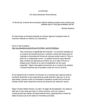La evolución (Ensayo)