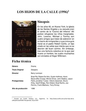 ANEXO 2 Ficha técnica - LOS HIJOS DE LA CALLE