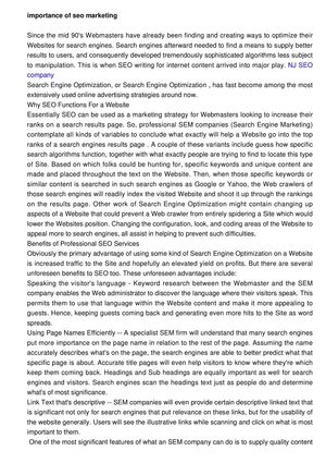  Search Engine Optimization Services you will get From A Good SEO Business