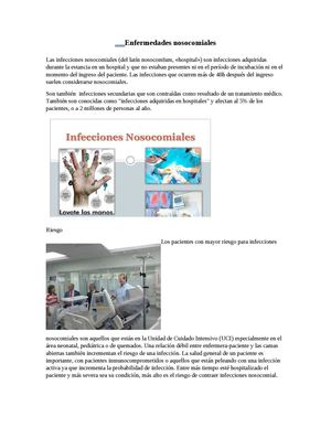 Enfermedades nosocomiales
