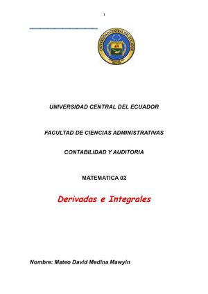 Derivadas e Integrales