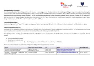 Associate Student Information (EC with Queen Margaret Uni)