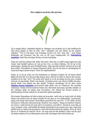 Hur vanligtvis om du har ditt eget hem