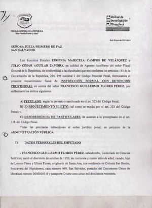 FGR Requerimiento caso Francisco Flores Perez 