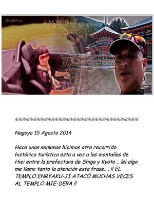  Hiei entre la prefectura de Shiga y Kyoto .. leí algo me llamo tanto la atención esta frase.... !! EL TEMPLO ENRYAKU-JI ATACÓ MUCHAS VECES AL TEMPLO MIE-DERA !! 