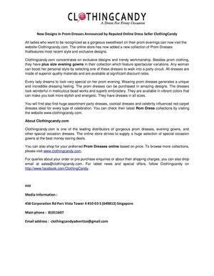 Prom Dresses Singapore Online