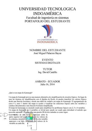 MAPAS DE KARNAUGH - MIGUEL PALACIOS