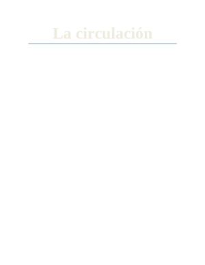 LA CIRCULACIÓN EN PLANTAS