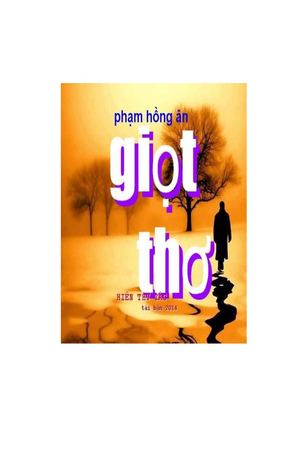 GIỌT THƠ thơ Phạm Hồng Ân