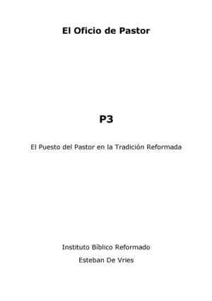 El Oficio de Pastor