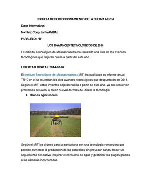 LOS 10 AVANCES TECNOLÓGICOS