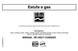 Manual de una estufa tradicional
