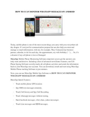 How to i can monitor whatsapp messages on android