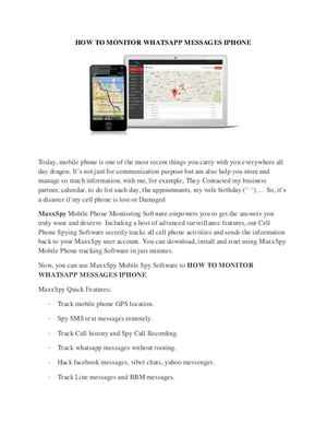 How to monitor whatsapp messages iphone