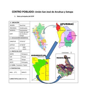 CENTRO POBLADO Arcahua (NEC Huancarama - UT Apurimac)