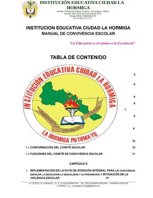 MANUAL DE CONVIVENCIA I.E.C.H.