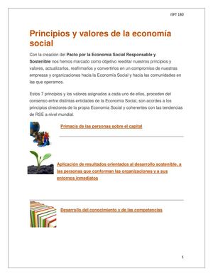 Principios y Valores de la Economía Social