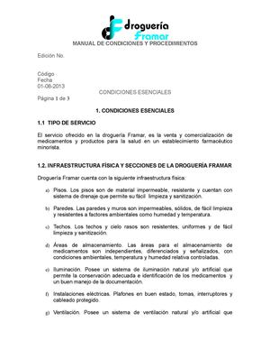 1. CONDICIONES ESENCIALES