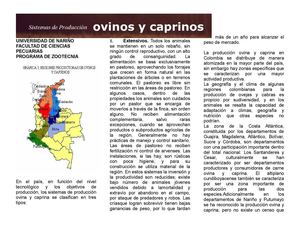 Ovinos y caprinos - Tipos de Produccion