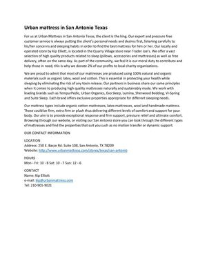 Urban Mattress in San Antonio