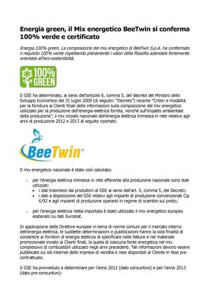 BeeTwin: Mix energetico 100% Green
