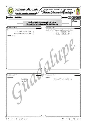 PRÁCTICA CALIFICADA MATE - 5º
