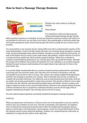 How to Start a Massage Therapy Business