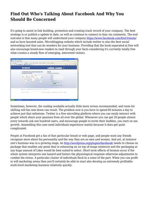 Find Out Who's Talking About Facebook And Why You Should Be Concerned