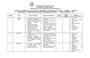 CRONOGRAMA  EVALUACION PSICOLOGICA III. II- 2014 (1)