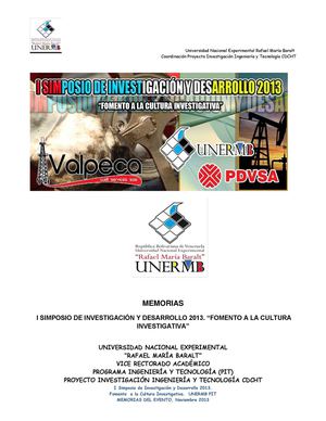 I SIMPOSIO DE INVESTIGACIÓN Y DESARROLLO 2013