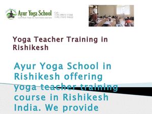 Yoga Teacher Training in Rishikesh