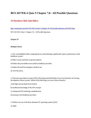 BUS 365 WK 6 Quiz 5 Chapter 7,8 - All Possible Questions.docx