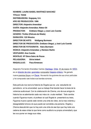 tesis la pelicula