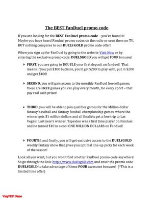 Fanduel callto action script