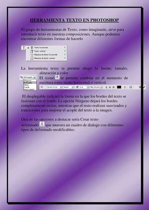 HERRAMIENTA TEXTO EN PHOTOSHOP 