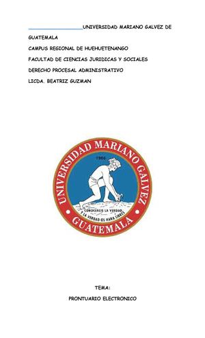 PRONTUARIO DERECHO ADMINISTRATIVO