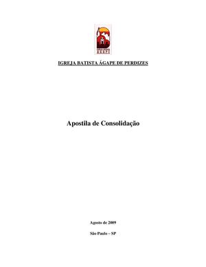 Apostila - Consolidação