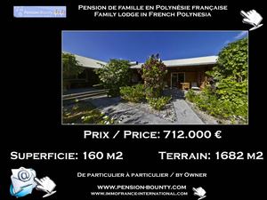 Vente chambre d'hôte / pension de famille Polynésie Française