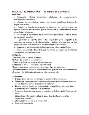 La nutrición en el ser humano