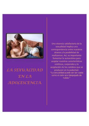 sexualidad en la adolescencia.