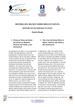 FEDH Historia del Hockey Hielo en España