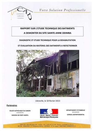Rapport d'étude technique bâtiments_Ste Anne du Fernan Vaz_ Gabon