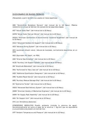 DICCIONARIO DE BUCEO