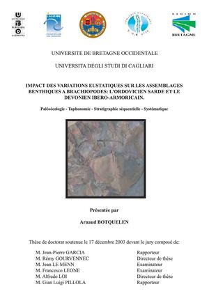Impact des variations eustatiques sur les assemblages benthiques à brachiopodes