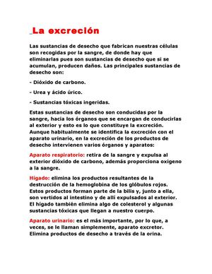 La excreción