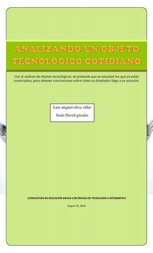 OBJETO TECNOLOGICO