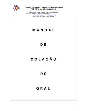 MANUAL DE COLAÇÃO DE GRAU UEPG